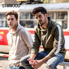 Load image into Gallery viewer, SIMWOOD hip hop hoodies men 2019 autumn new streetwear pullover hoodie cotton contrast color  joggers hooded Sweatshirts 180290