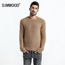 Load image into Gallery viewer, SIMWOOD 2019 Spring  New Sweaters Men Slim Fit Knitted Pullovers Casual  Sweater Plus Size High Quality Brand Clothing MT017007