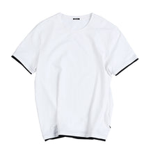Load image into Gallery viewer, SIMWOOD 2019 summer new t shirt men contrast bindings t-shirt casual o-neck top  tees high quality brand clothing tshirt  190354