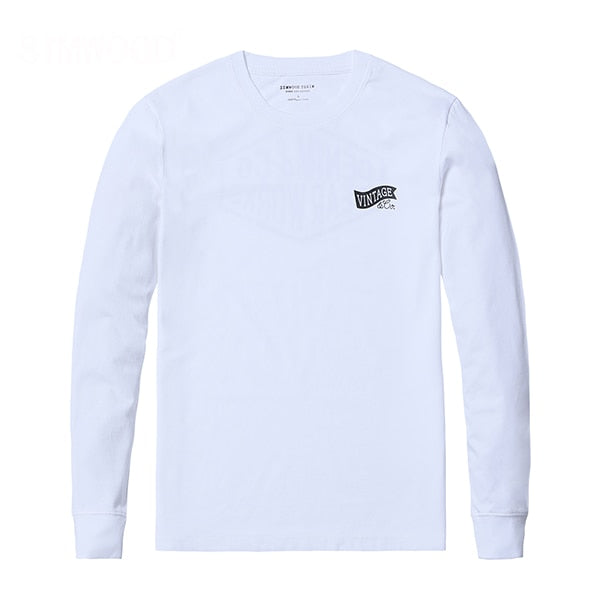 SIMWOOD Long Sleeved T-Shirt Men Fashion autumn New Tops Letter O-neck Tshirt Casual Streetwear 100% cotton 2019 Tees  180482