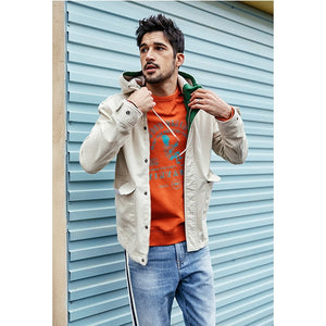 SIMWOOD 2019 autumn New  Fashion Jacket Men Shorts Casual Jackets 100% Cotton Coats Pocket High Quality Brand Clothing 190092