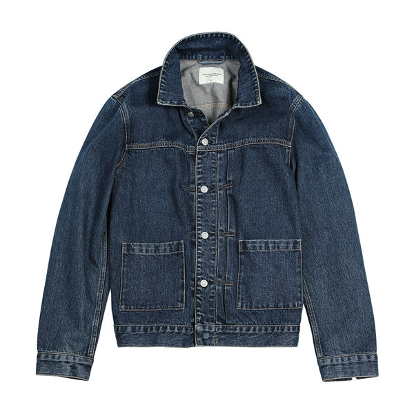 SIMWOOD 2019 autumn winter new denim jacket men cotton fashion ruched design streetwear coat plus size qualited jackets 190366