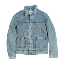 Load image into Gallery viewer, SIMWOOD 2019 autumn winter new denim jacket men cotton fashion ruched design streetwear coat plus size qualited jackets 190366