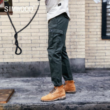 Load image into Gallery viewer, SIMWOOD New 2019 Casual Pants Men Fashion track Cargo Pants Ankle-Length military autumn Trousers Men pantalon hombre 180614