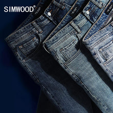 Load image into Gallery viewer, SIMWOOD 2019 New Jeans Men Classical Jean High Quality Straight Leg Male Casual Pants Plus Size Cotton Denim Trousers  180348