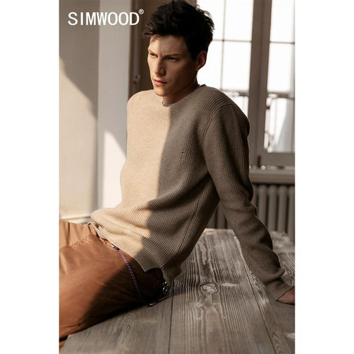 SIMWOOD 2019 Autumn Winter new Distressed Pullover Sweater Men Ripped hole warm knitwear plus size casual sweaters SI980566