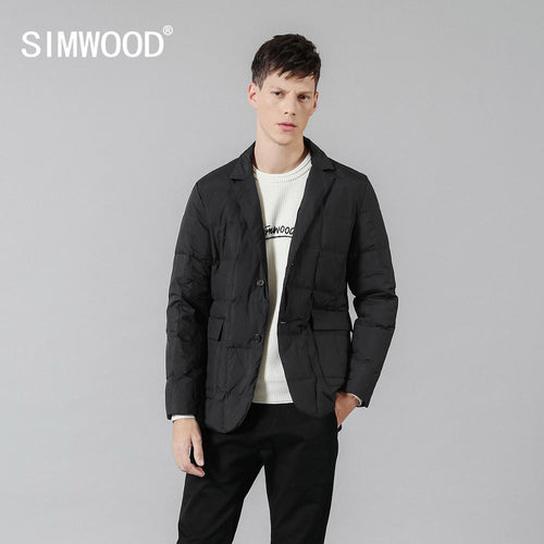SIMWOOD 2019 Winter Jackets For Men Brand Coats 90% Grey Down Fashion Casual Outwear Plus Size Warm Men's Down Jacket 180296