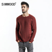 Load image into Gallery viewer, SIMWOOD 2019 Spring  New Sweaters Men Slim Fit Knitted Pullovers Casual  Sweater Plus Size High Quality Brand Clothing MT017007