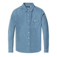Load image into Gallery viewer, SIMWOOD Casual Shirts Men 2019 Fashion Corduroy Long Sleeve Shirt Male 100% Cotton Tops Slim Shirts camisa masculina 180579