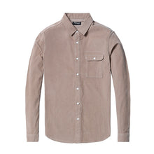 Load image into Gallery viewer, SIMWOOD Casual Shirts Men 2019 Fashion Corduroy Long Sleeve Shirt Male 100% Cotton Tops Slim Shirts camisa masculina 180579